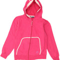 Fila hættetrøje til kvinder med lynlås UK 14 Medium Pink Bomuld