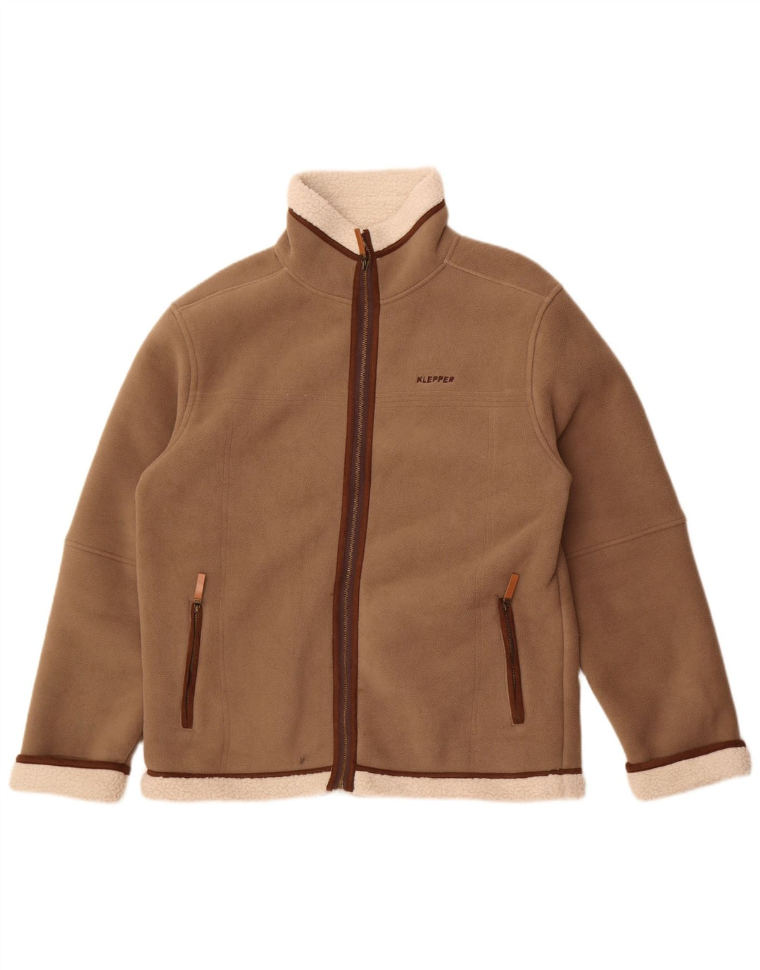 Klepper Herre Sherpa Fleecejakke IT 50 Stor Grå Polyester