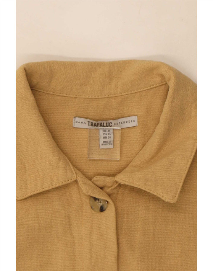 Zara Dame Oversized Overfrakke UK 6 XS Beige