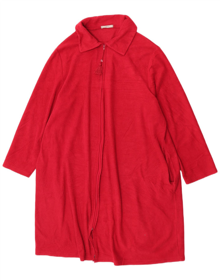 Marks & Spencer Dame Fleece Robe Kjole UK 20/22 2XL Rød Polyester