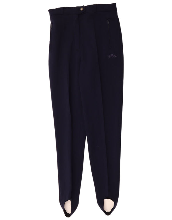 Fila Dame Højtalje Stigbøjle Chino Bukser IT 48 XL W32 L35 Marineblå