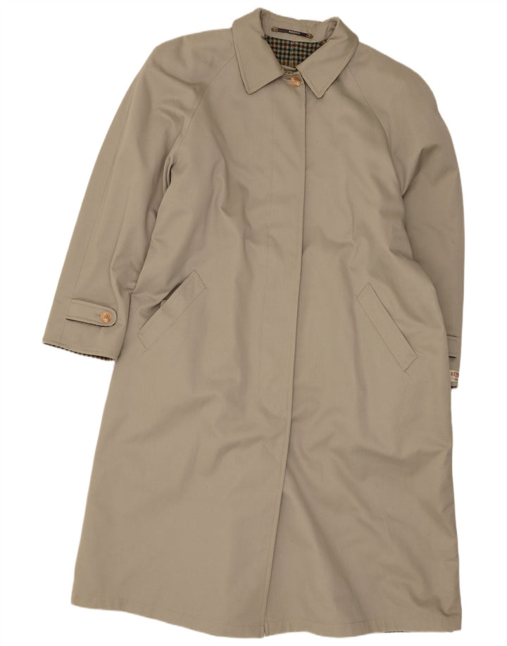 Vintage vendbar overfrakke til kvinder EU 46 XL beige uld