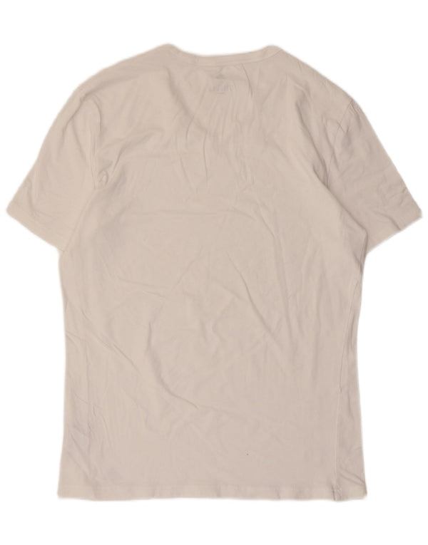 Adidas Dame T-Shirt Top UK 18 XL Hvid Bomuld