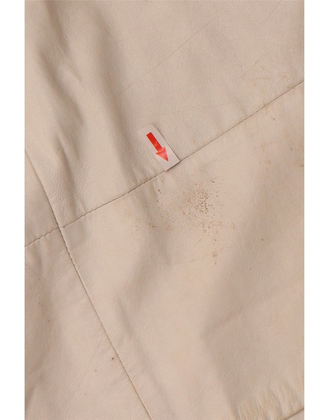 Vintage dame læder 2-delt nederdel Sæt UK 12 Medium W26 Off White