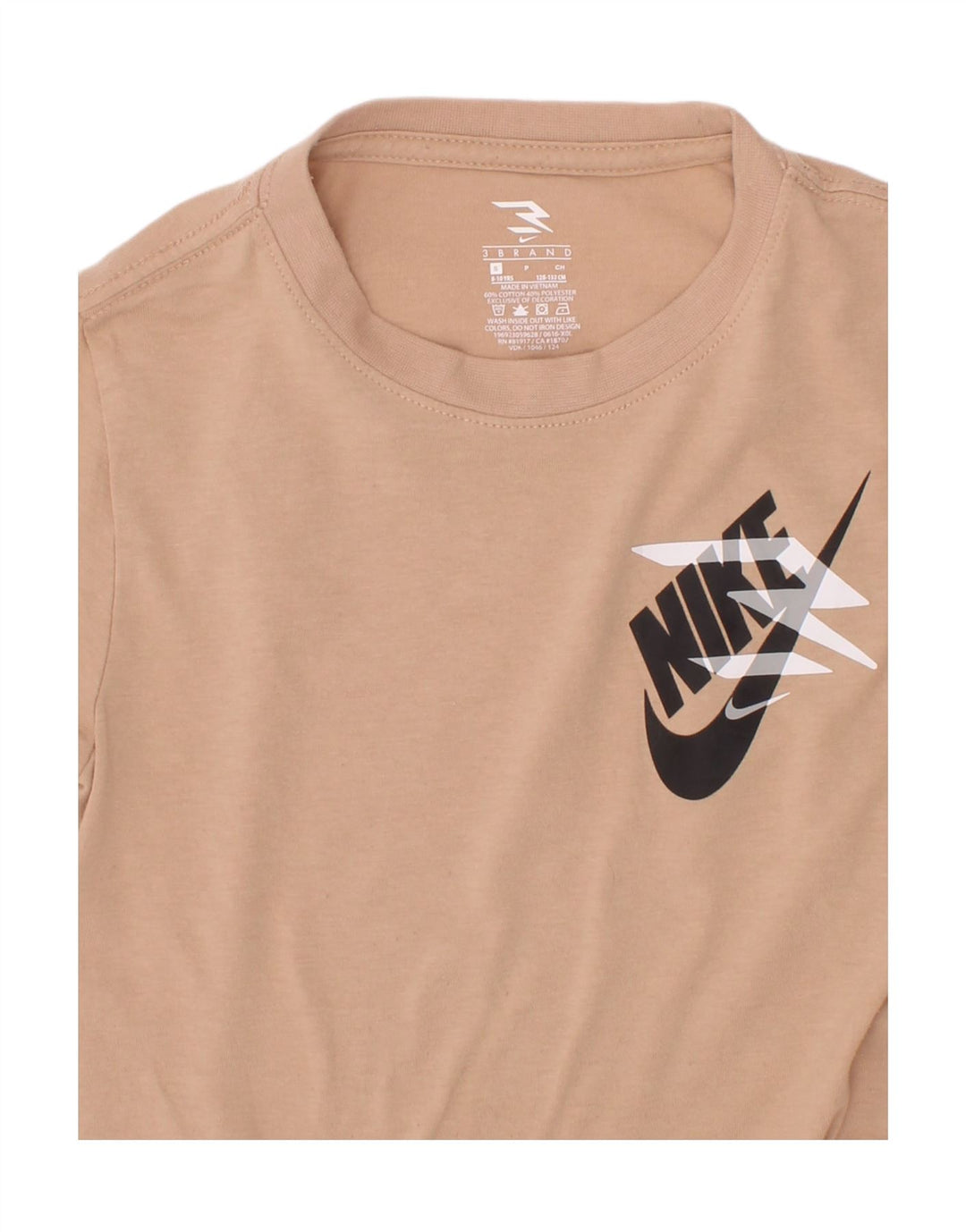 Nike Boys Grafisk T-Shirt Top 8-9 år Lille Beige