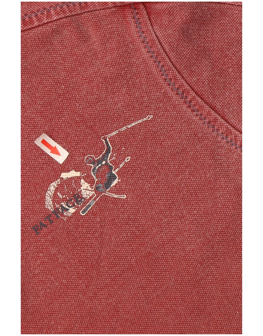 FAT FACE Herre grafisk lynlås-hals sweater Jumper Medium Rød Bomuld