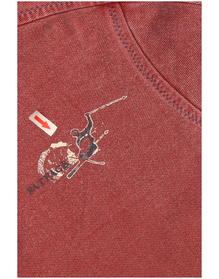 FAT FACE Herre grafisk lynlås-hals sweater Jumper Medium Rød Bomuld