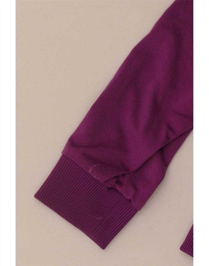 Puma træningsdragt topjakke til kvinder UK 10 Small Purple Colourblock Polyester