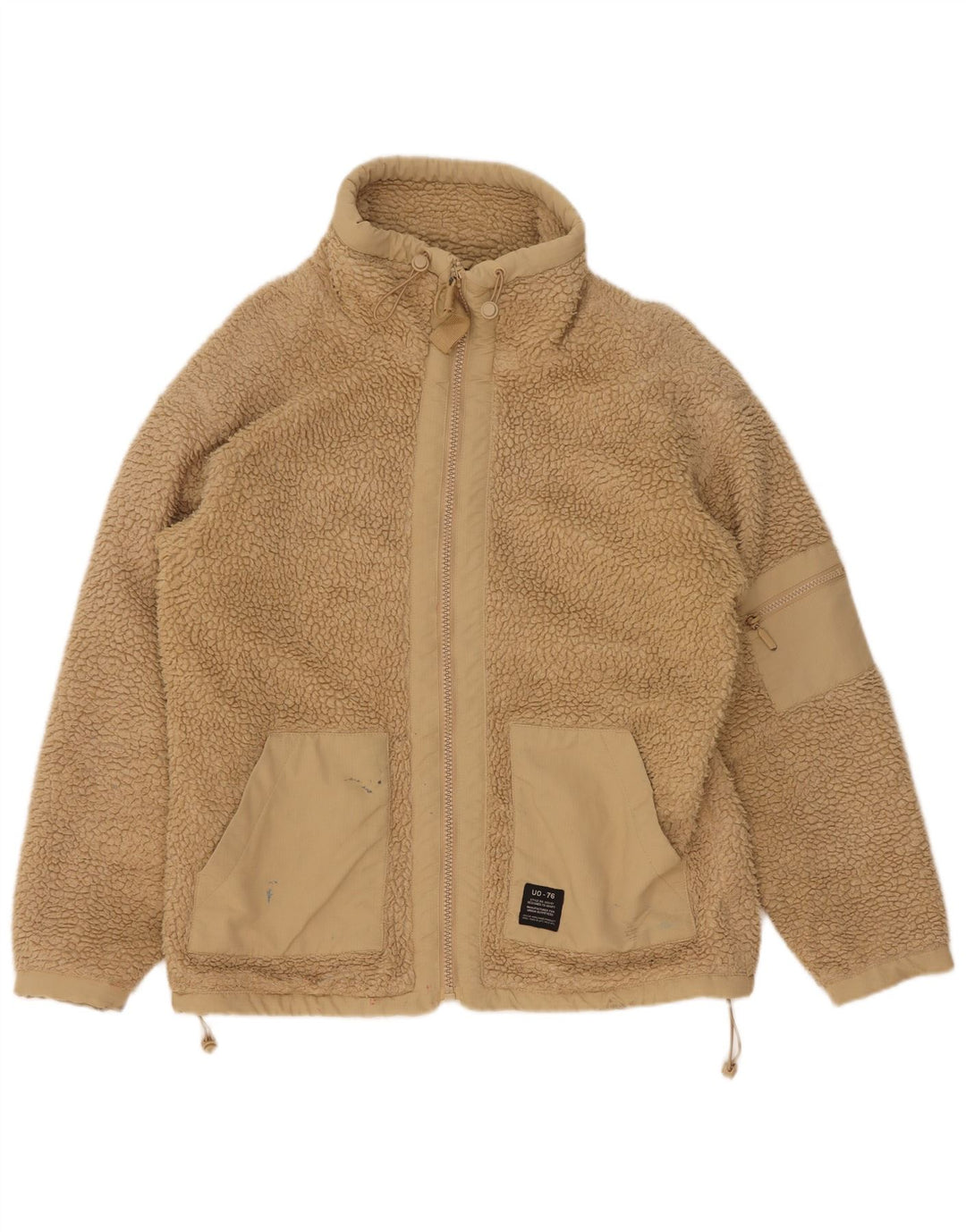 Urban Outfitters Fleecejakke til mænd UK 36 Small Beige Polyester