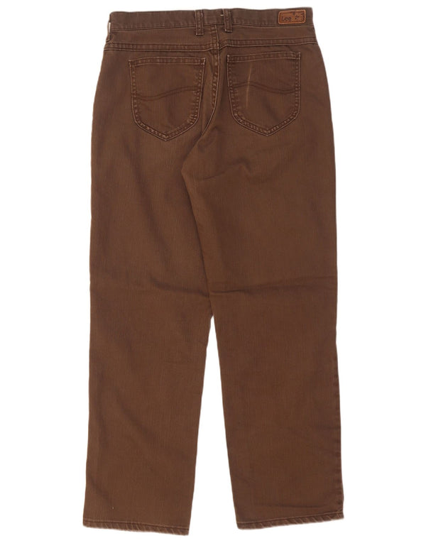 Lee Womens Relaxed Fit Straight Jeans US 8 Medium W30 L29 Brun Bomuld