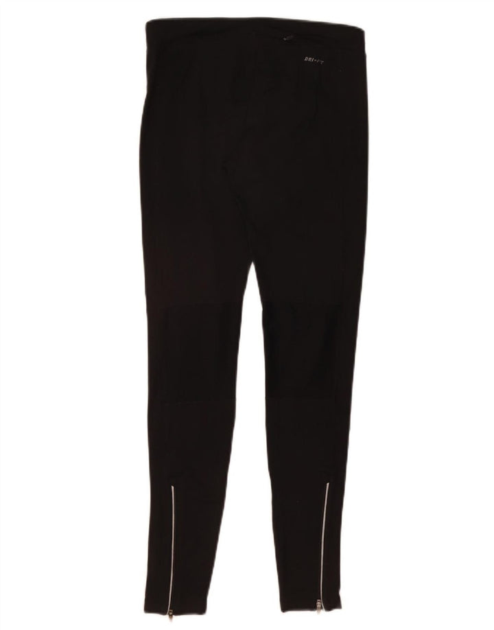 Nike Dame Dri Fit Leggings UK 10 Small Black Polyester