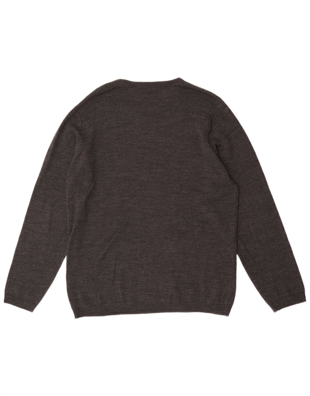Marks & Spencer Herre sweater med rund hals, mellemgrå akryl