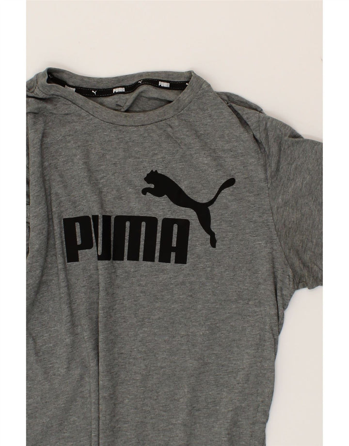 PUMA Mens Graphic T-Shirt Top Small Grey Vintage Puma and Second-Hand Puma from Messina Hembry 