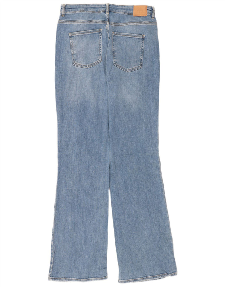 Zara Dame Bootcut Jeans EU 42 Large W32 L34 Blå Bomuld