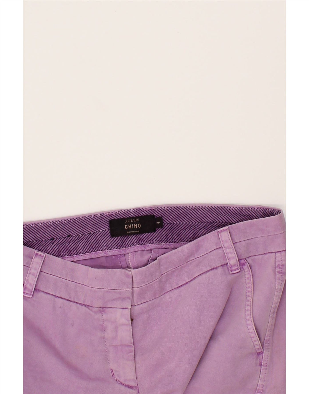 J. CREW Womens Chino Shorts US 4 Small W27  Purple Cotton Vintage J. Crew and Second-Hand J. Crew from Messina Hembry 