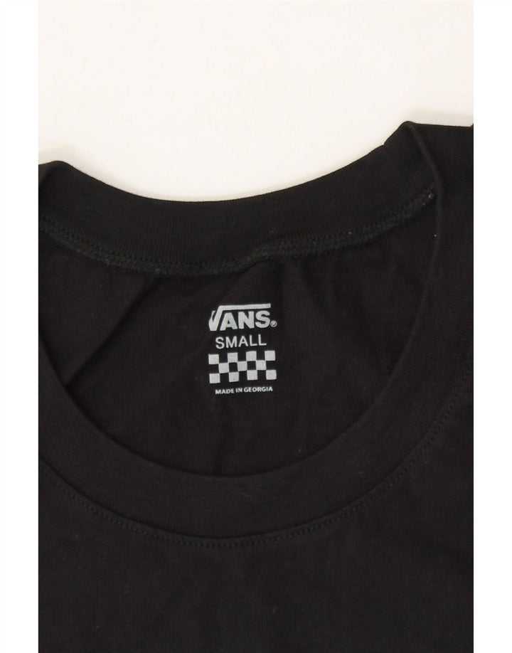 VANS Womens Graphic Vest Top UK 10 Small Black Cotton Vintage Vans and Second-Hand Vans from Messina Hembry 