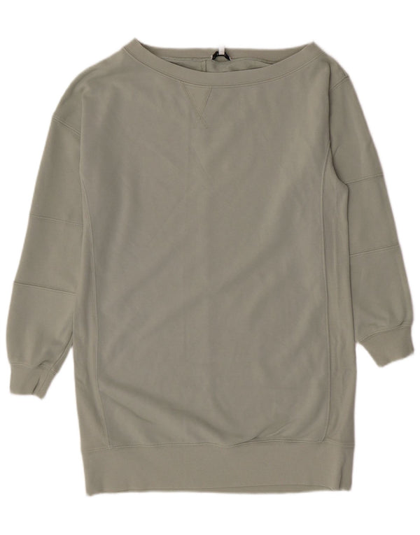 Reiss Womens Oversized Sweatshirt Jumper Dress UK 14 Medium Green Cotton