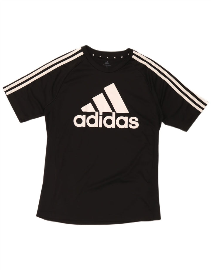 Adidas Herre Aeroready Grafisk T-Shirt Top Lille Sort Polyester
