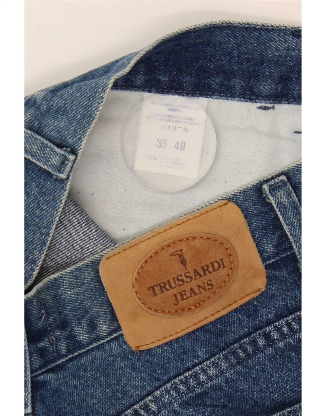 Trussardi herre tilspidsede jeans W32 L30 blå bomuld