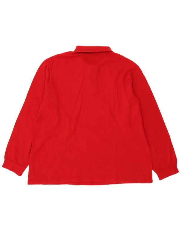 Lacoste Langærmet Polo Shirt til mænd Størrelse 8 3XL Rød Bomuld