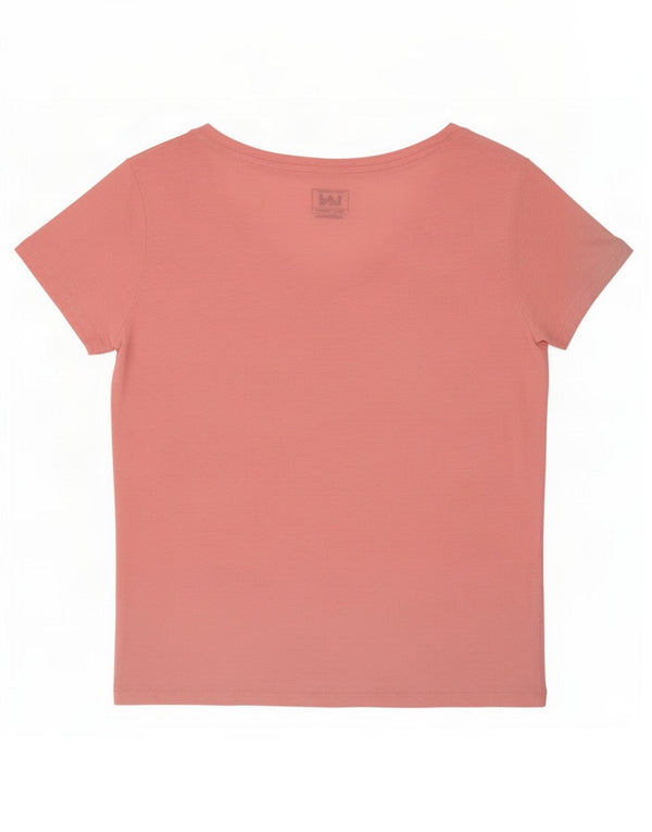 Lee Womens Regular Fit T-Shirt Top UK 6 XS Pink Lyocell