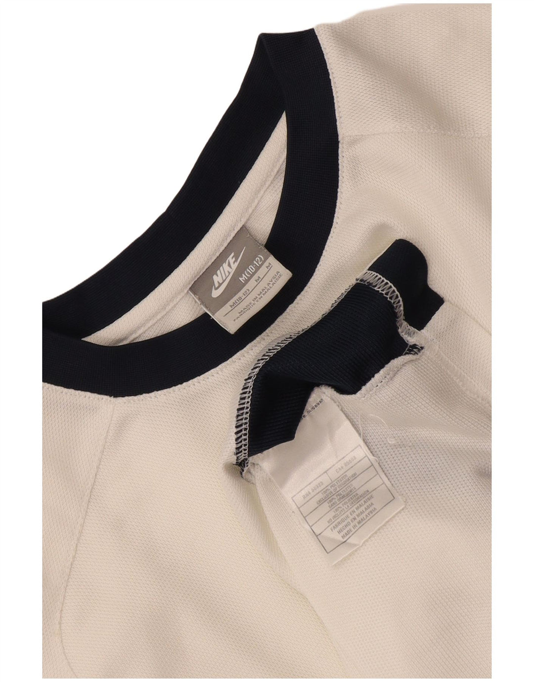 Nike Boys T-Shirt Top 10-11 år Medium White Colourblock Polyester