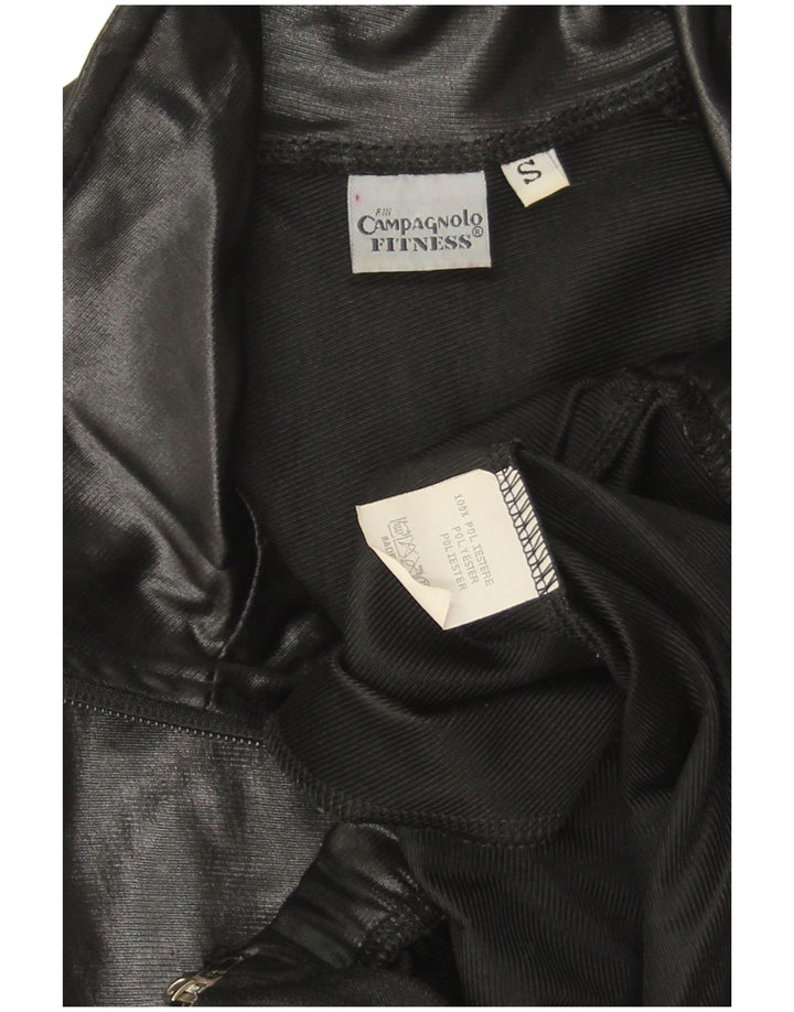 Campagnolo Dame Grafisk Oversized træningsdragt Top Jacket UK 10 Lille Sort