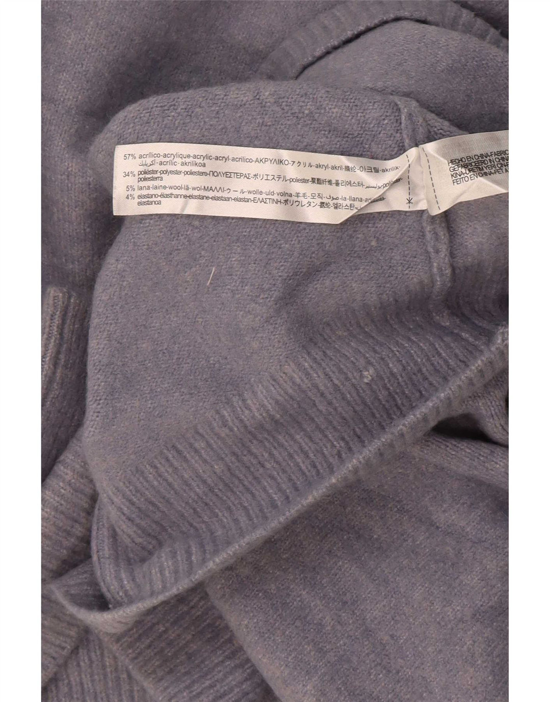 Zara Womens Crop Oversized rullehals sweater UK 14 Medium Blue