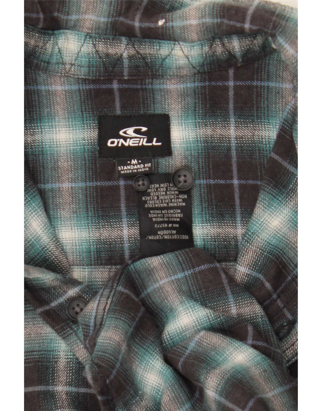 O'Neill Herre Standard Fit Flanellskjorte Medium Grøn Ternet Bomuld