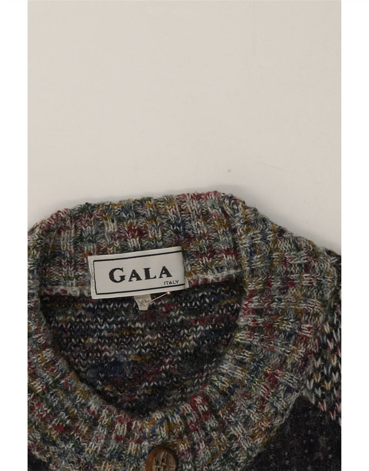Gala Herre Cardigan Sweater XL Grå Geometrisk