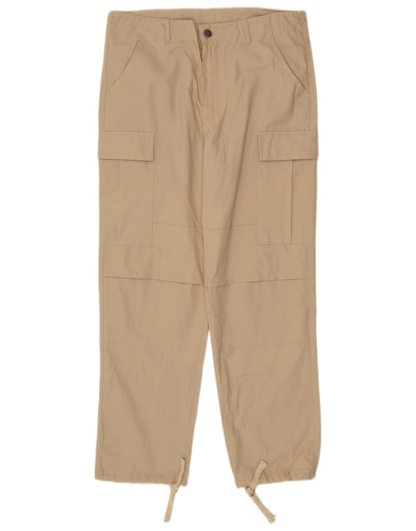 Carhartt Herre Straight Cargo Bukser Medium W34 L29 Beige Bomuld