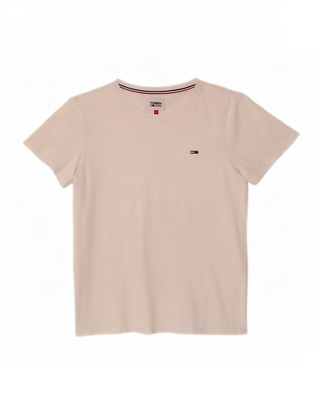 Tommy Hilfiger Dame T-Shirt Top UK 12 Medium Hvid Bomuld