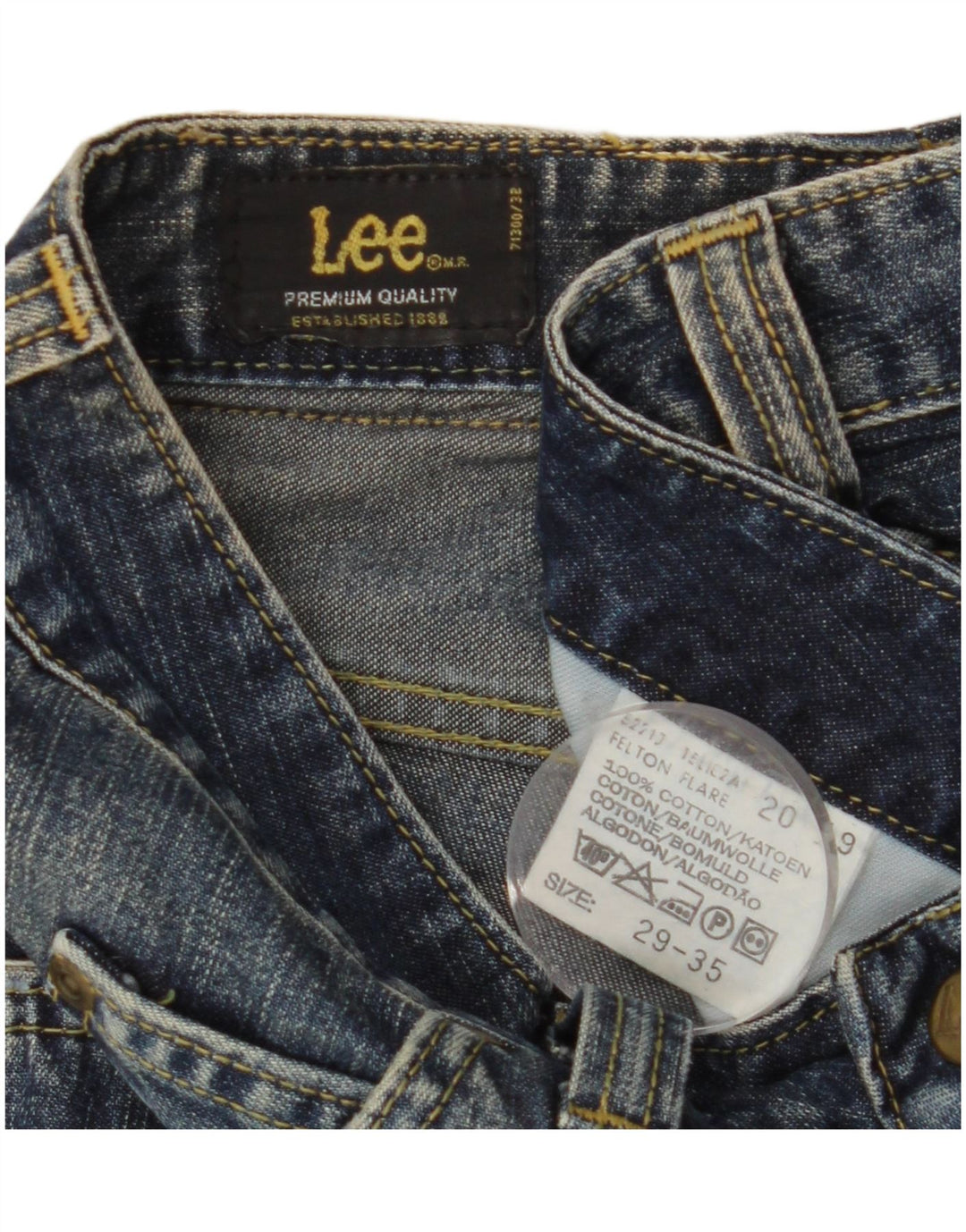 LEE Dame Felton Flared Jeans W29 L29 Blå Bomuld