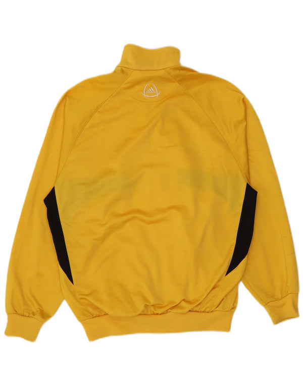 Adidas Mens Tracksuit Top Jacket UK 36/38 Small Yellow Colourblock