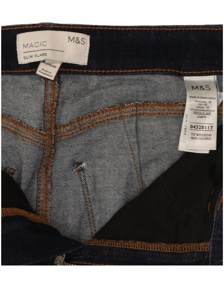 Marks & Spencer Dame Slim Flared Jeans UK 14 Large W32 L29 Navy Blue