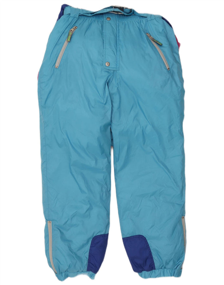 Cacao Dame Hætte Ski Jumpsuit IT 46 Stor Blå Colourblock Nylon