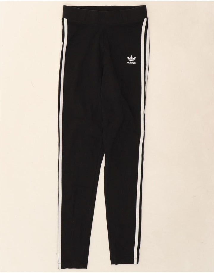 ADIDAS Womens Leggings UK 10 Small  Black Cotton Vintage Adidas and Second-Hand Adidas from Messina Hembry 