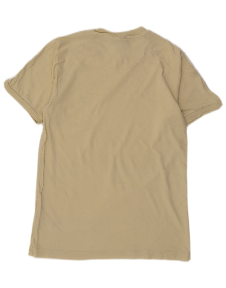 ADIDAS Mens T-Shirt Top Small Yellow Cotton