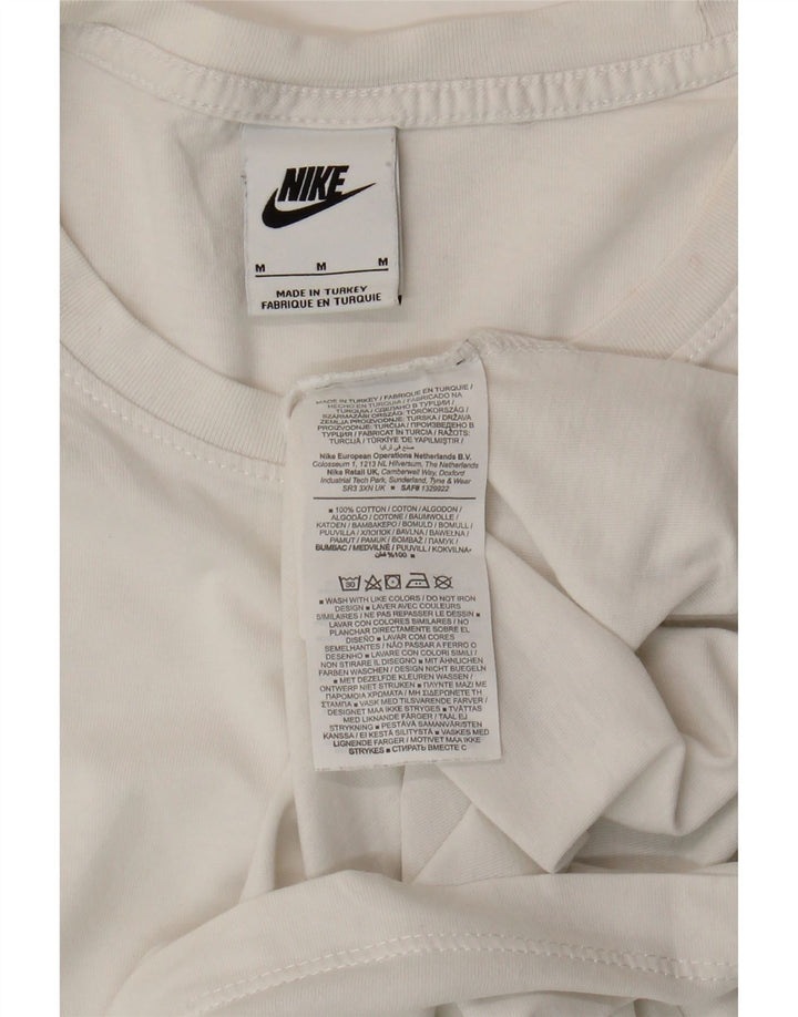 NIKE Grafisk T-shirt top mellem hvid bomuld til mænd