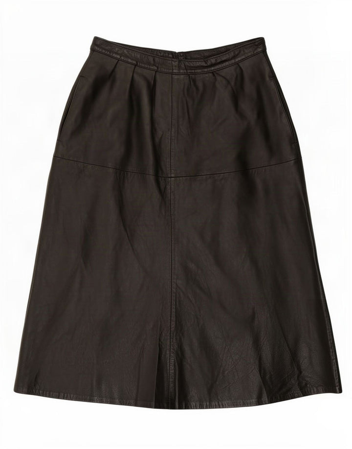 Vintage lædernederdel til kvinder W28 Medium Black