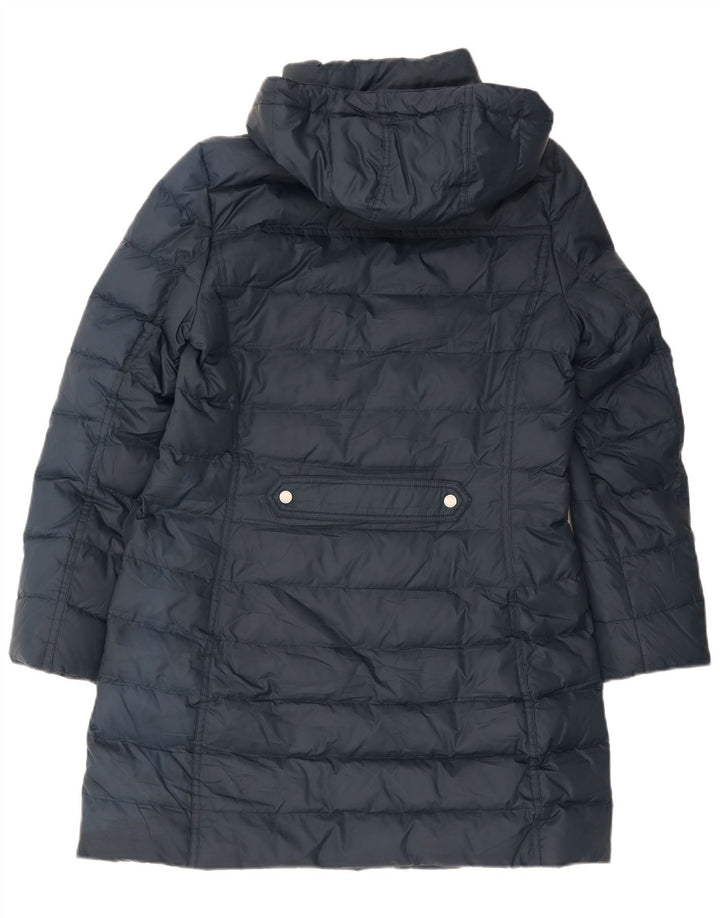 Tommy Hilfiger Dame Hætte Polstret Frakke UK 16 Large Navy Blue Polyester
