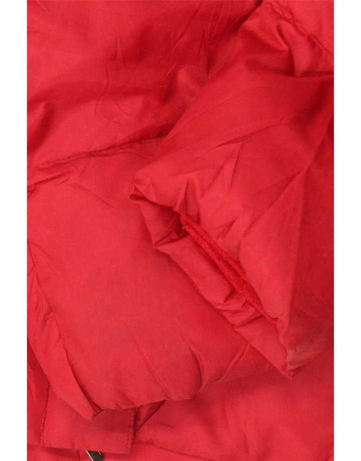 Eddie Bauer Dame Polstret Jakke UK 16 Large Rød Polyester