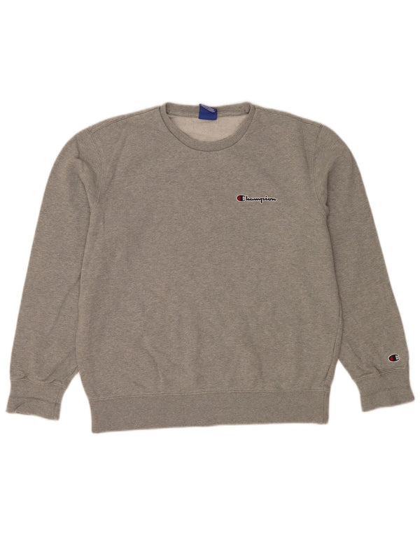Champion Dame Sweatshirt Jumper UK 18 XL Grå Bomuld