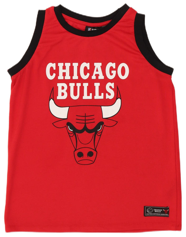 NBA Boys Chicago Bulls Grafisk Vest Top 13-14 År Rød Colourblock