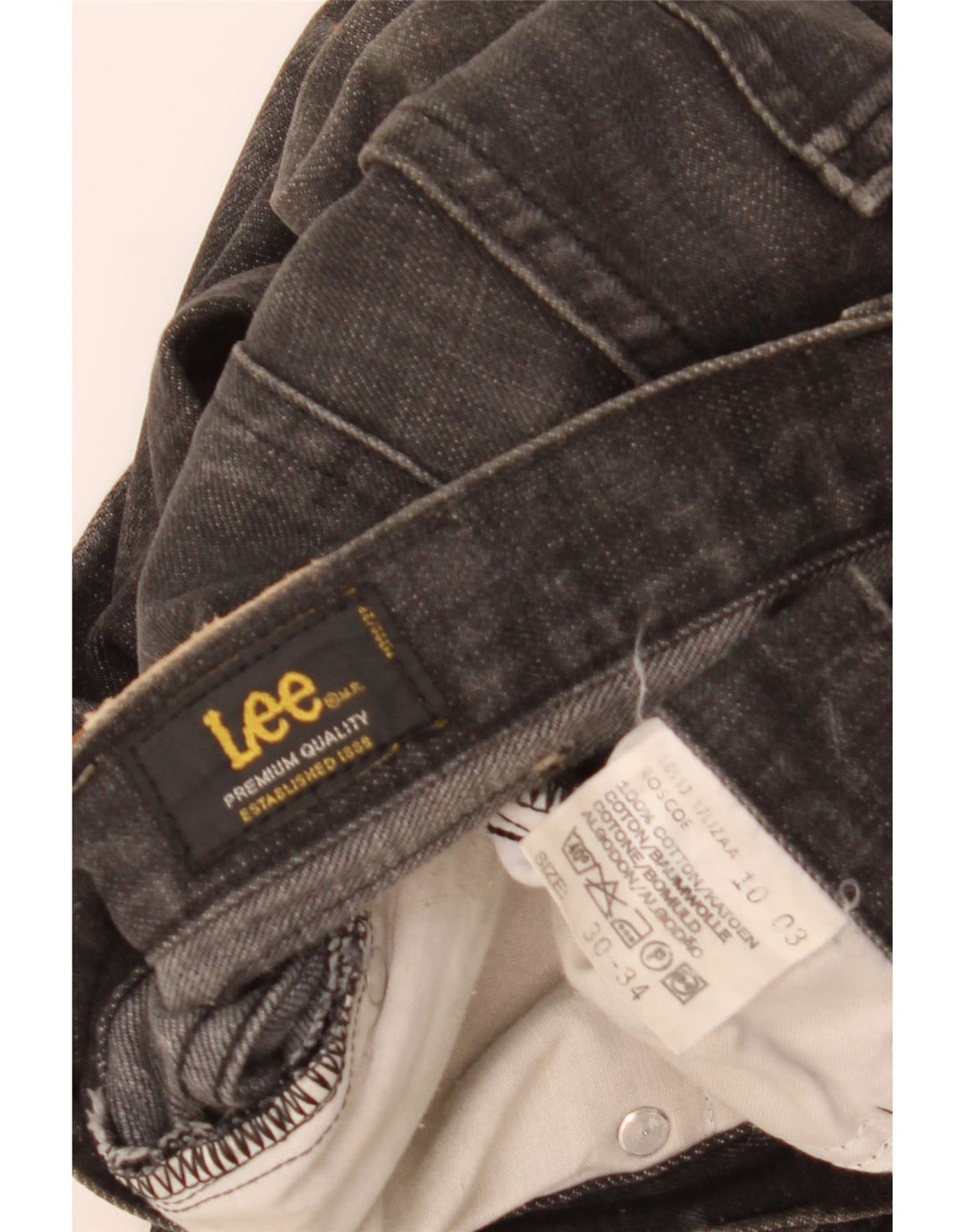 Lee Herre Bootcut Jeans W30 L34 Sort bomuld