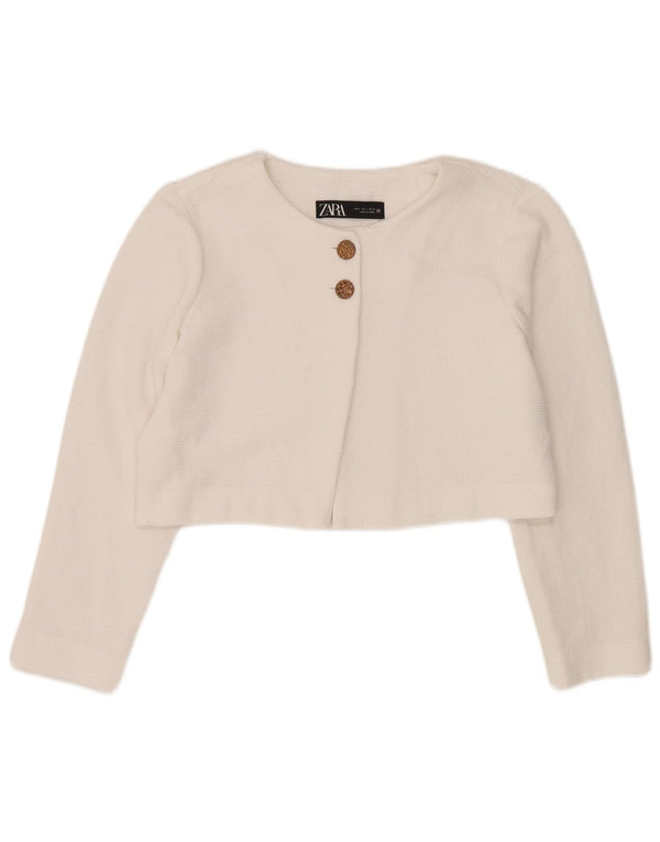 Zara Bolerojakke til kvinder UK 16 Stor hvid polyester