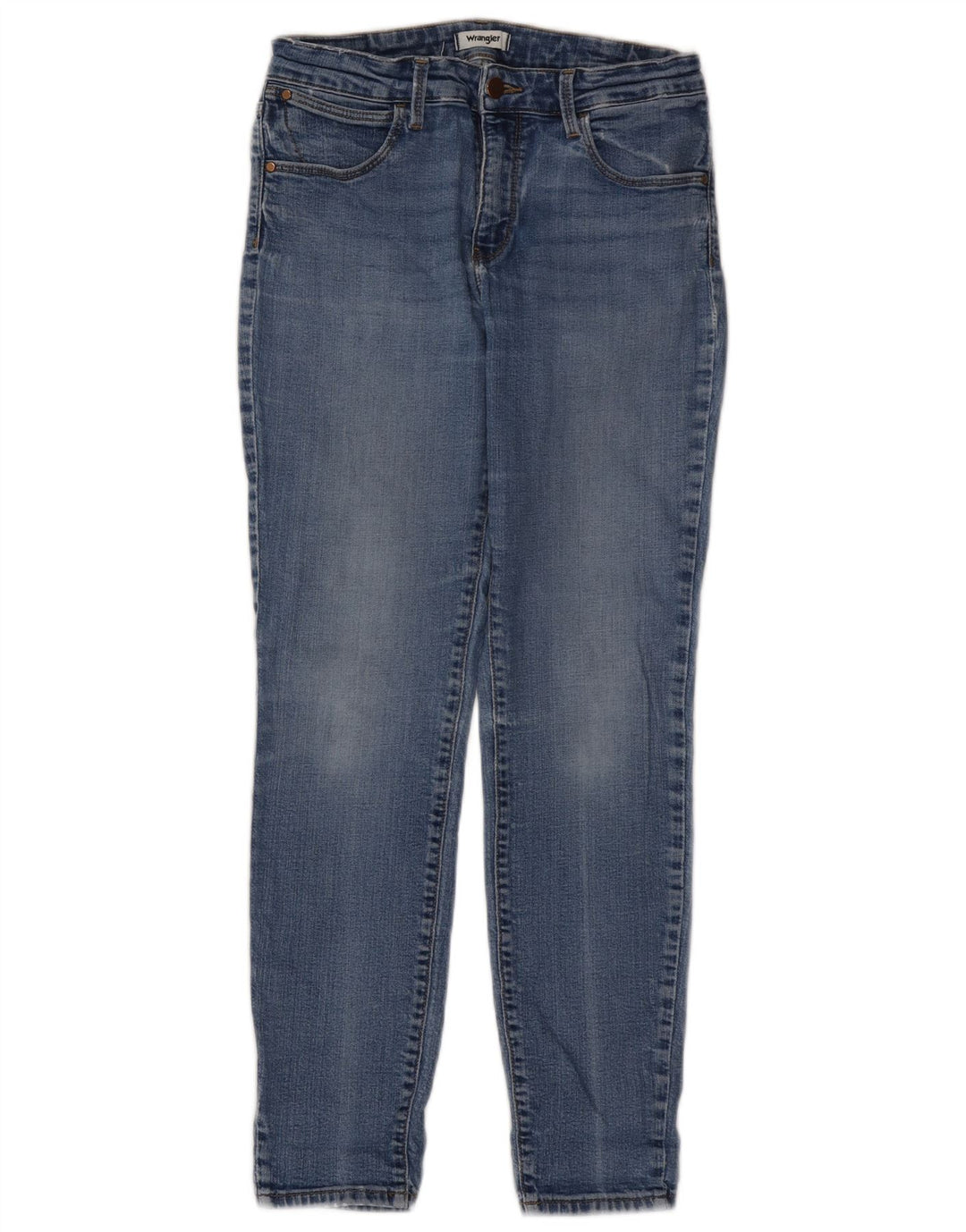WRANGLER Dame Skinny Jeans W29 L27 Blå Bomuld