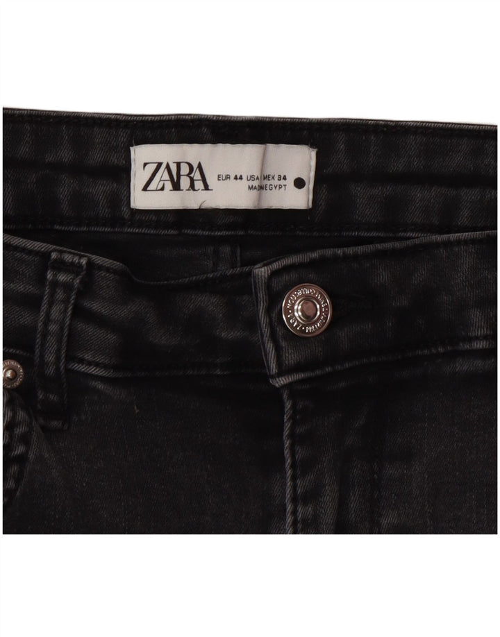 Zara Dame Flared Jeans EU 44 XL W34 L34 Grå
