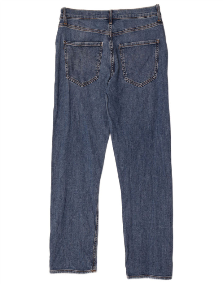 Zara Dame Straight Jeans EU 40 Medium W30 L27 Blå Bomuld