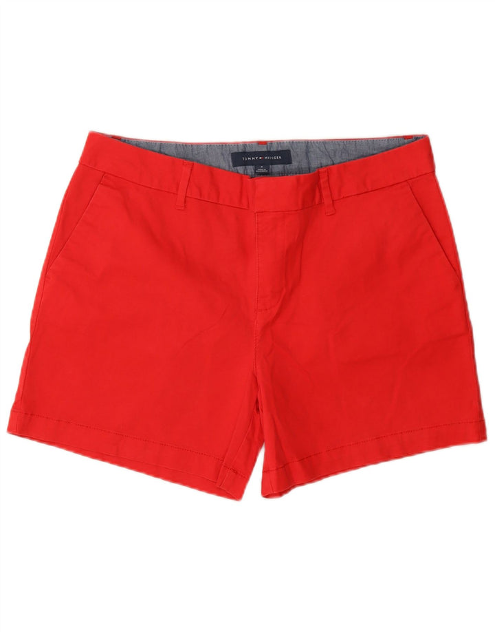Tommy Hilfiger Chino Shorts til kvinder US 8 Medium W30 Rød Bomuld